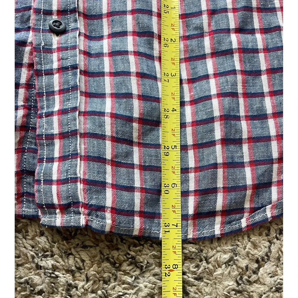 Banana Republic Shirt Mens XL 100% Linen Button Down Short Sleeve Camden Fit